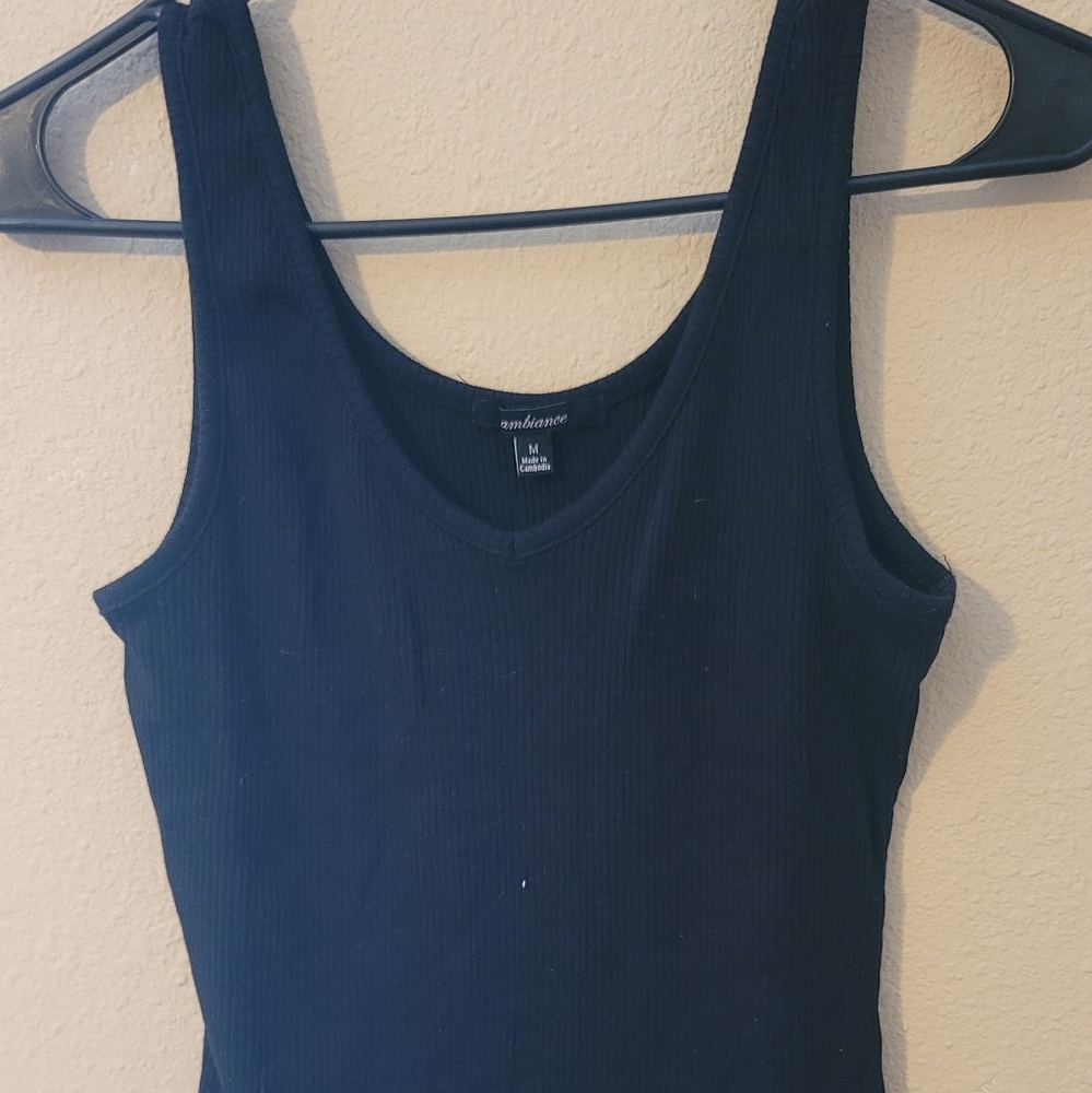 Ribbed knit crop tank